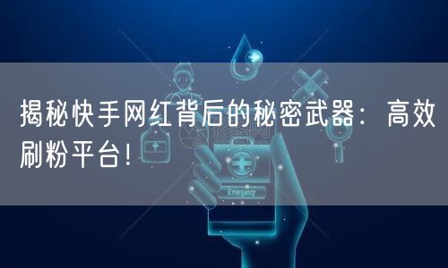 揭秘快手网红背后的秘密武器：高效刷粉平台！