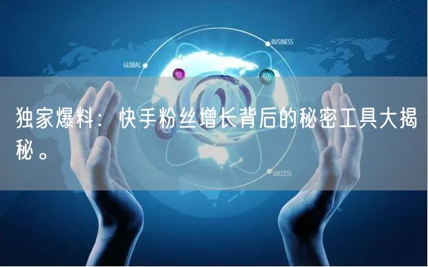 独家爆料：快手粉丝增长背后的秘密工具大揭秘。