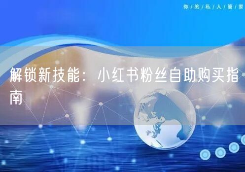 解锁新技能：小红书粉丝自助购买指南