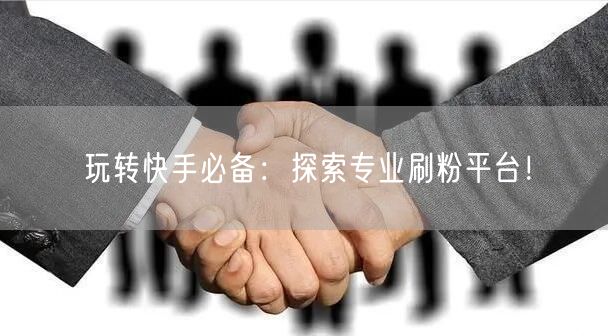 玩转快手必备：探索专业刷粉平台！