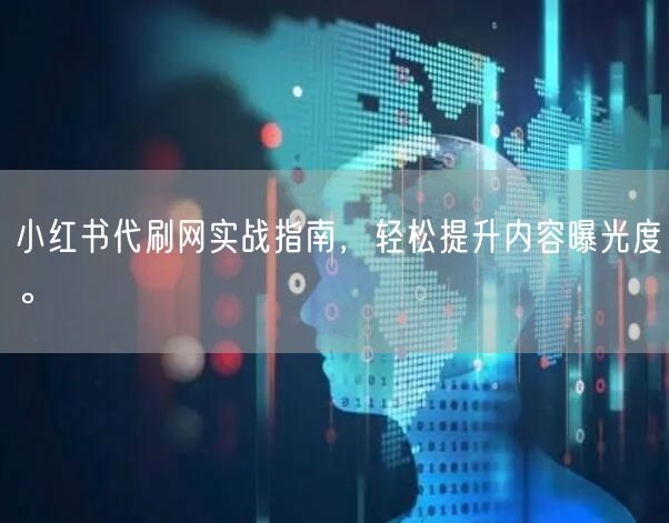 小红书代刷网实战指南，轻松提升内容曝光度。