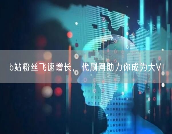 b站粉丝飞速增长，代刷网助力你成为大V！