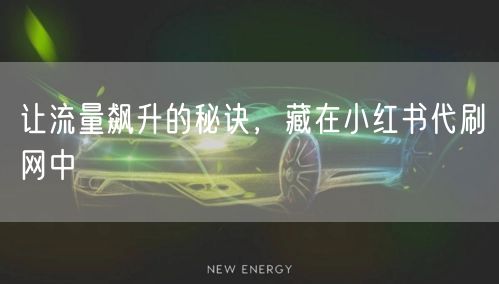 让流量飙升的秘诀，藏在小红书代刷网中