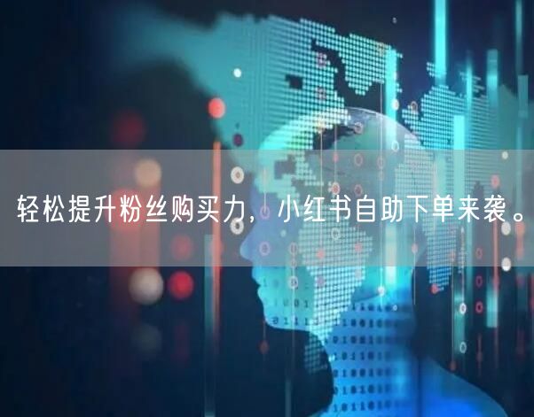 轻松提升粉丝购买力，小红书自助下单来袭。
