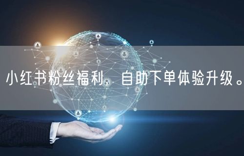 小红书粉丝福利，自助下单体验升级。