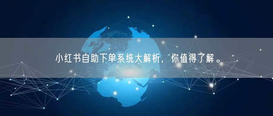 小红书自助下单系统大解析，你值得了解。