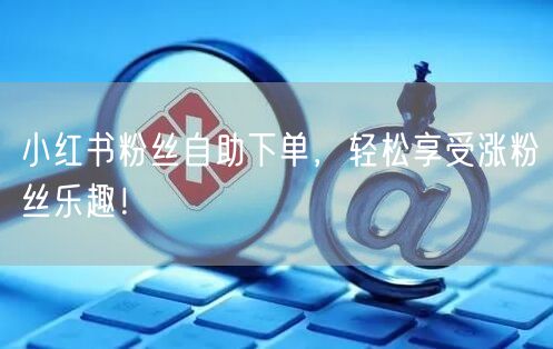 小红书粉丝自助下单，轻松享受涨粉丝乐趣！