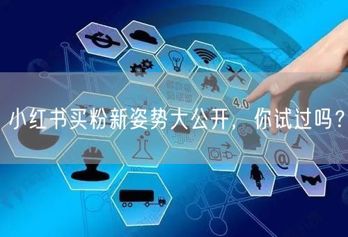 小红书买粉新姿势大公开，你试过吗？