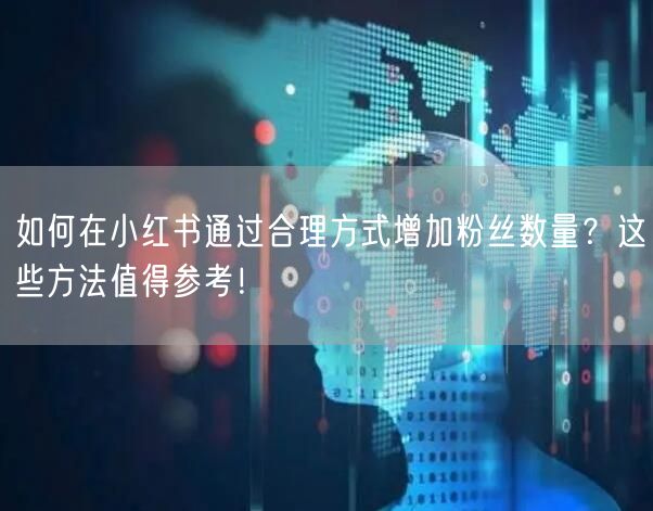 如何在小红书通过合理方式增加粉丝数量？这些方法值得参考！