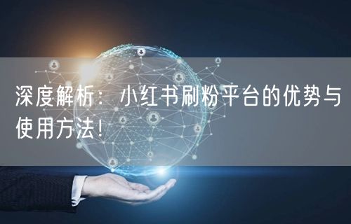 深度解析：小红书刷粉平台的优势与使用方法！