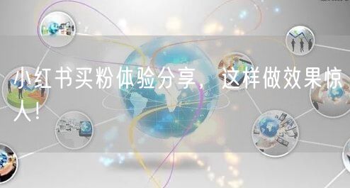小红书买粉体验分享，这样做效果惊人！