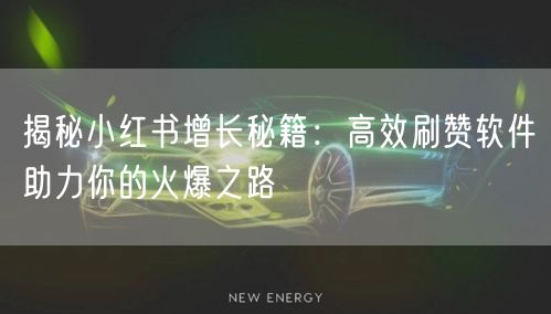 揭秘小红书增长秘籍：高效刷赞软件助力你的火爆之路