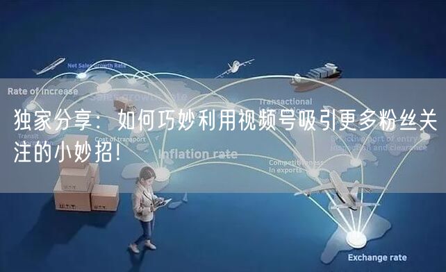 独家分享：如何巧妙利用视频号吸引更多粉丝关注的小妙招！