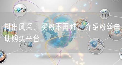 抖出风采，买粉不再难：介绍粉丝自助购买平台