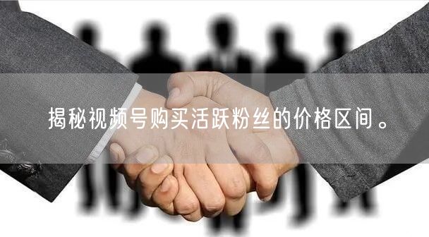 揭秘视频号购买活跃粉丝的价格区间。