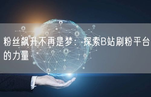 粉丝飙升不再是梦：探索B站刷粉平台的力量