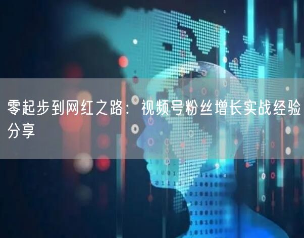 零起步到网红之路：视频号粉丝增长实战经验分享