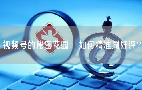 视频号的秘密花园：如何精准刷好评？