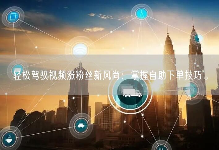 轻松驾驭视频涨粉丝新风尚：掌握自助下单技巧。