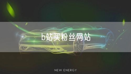 b站买粉丝网站