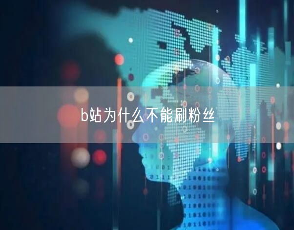 b站为什么不能刷粉丝