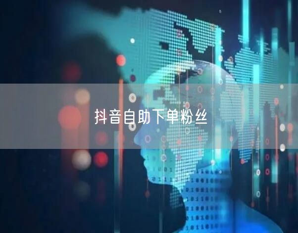 抖音自助下单粉丝