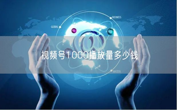 视频号1000播放量多少钱
