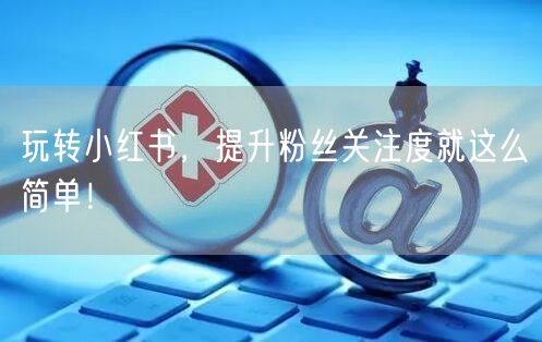 玩转小红书，提升粉丝关注度就这么简单！