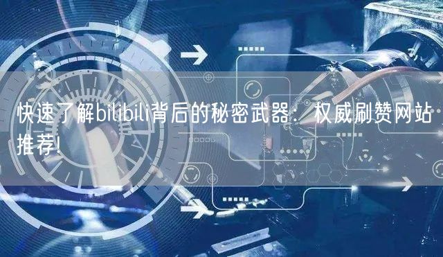 快速了解bilibili背后的秘密武器：权威刷赞网站推荐!