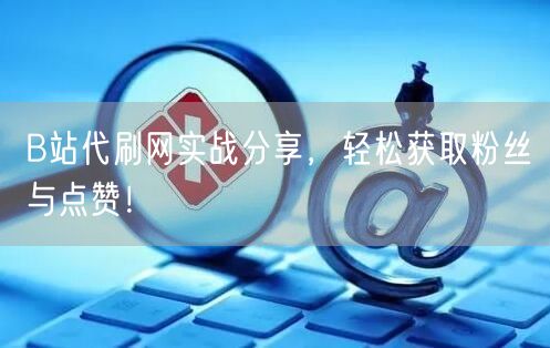 B站代刷网实战分享，轻松获取粉丝与点赞！