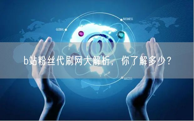 b站粉丝代刷网大解析，你了解多少？