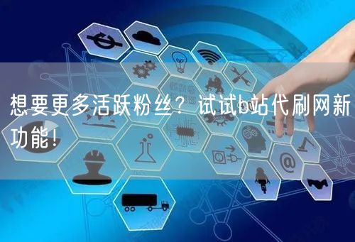 想要更多活跃粉丝？试试b站代刷网新功能！
