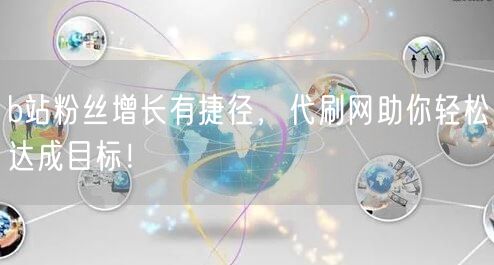 b站粉丝增长有捷径，代刷网助你轻松达成目标！