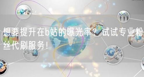 想要提升在b站的曝光率？试试专业粉丝代刷服务！