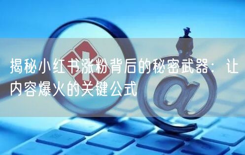 揭秘小红书涨粉背后的秘密武器：让内容爆火的关键公式