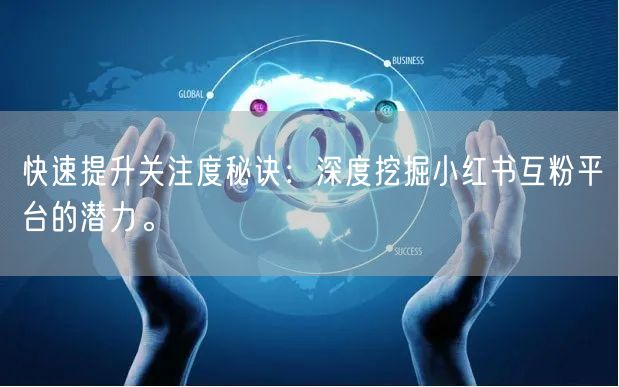 快速提升关注度秘诀：深度挖掘小红书互粉平台的潜力。