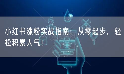 小红书涨粉实战指南：从零起步，轻松积累人气！