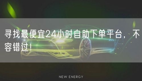 寻找最便宜24小时自助下单平台，不容错过！