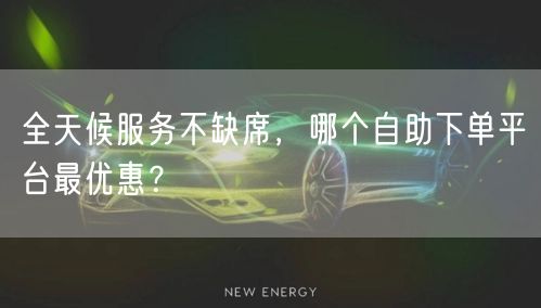 全天候服务不缺席，哪个自助下单平台最优惠？