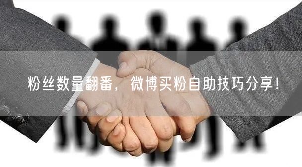 粉丝数量翻番，微博买粉自助技巧分享！