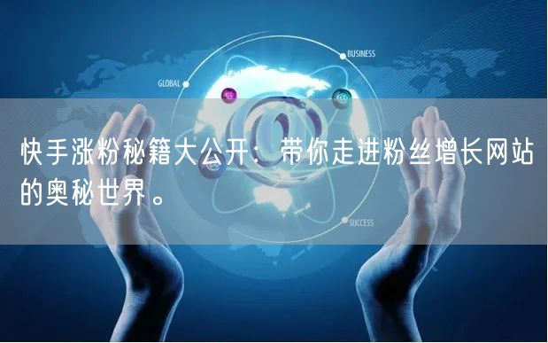 快手涨粉秘籍大公开：带你走进粉丝增长网站的奥秘世界。