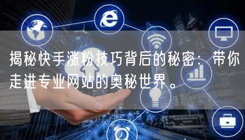 揭秘快手涨粉技巧背后的秘密：带你走进专业网站的奥秘世界。