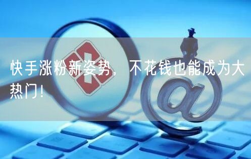 快手涨粉新姿势，不花钱也能成为大热门！
