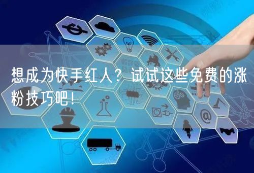 想成为快手红人？试试这些免费的涨粉技巧吧！