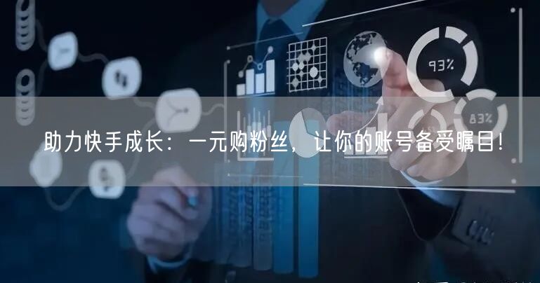 助力快手成长：一元购粉丝，让你的账号备受瞩目！