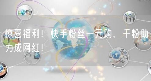 惊喜福利！快手粉丝一元购，千粉助力成网红！