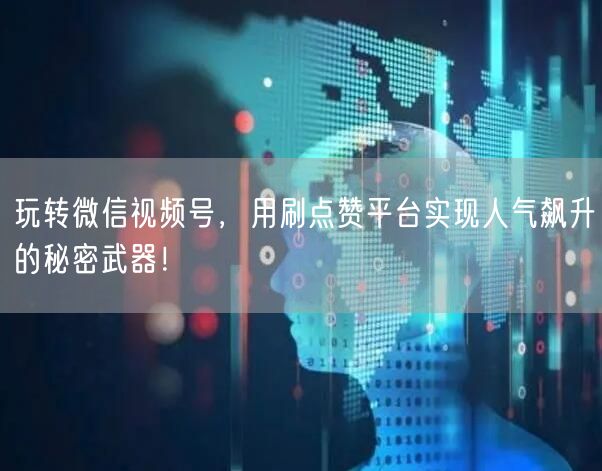 玩转微信视频号，用刷点赞平台实现人气飙升的秘密武器！
