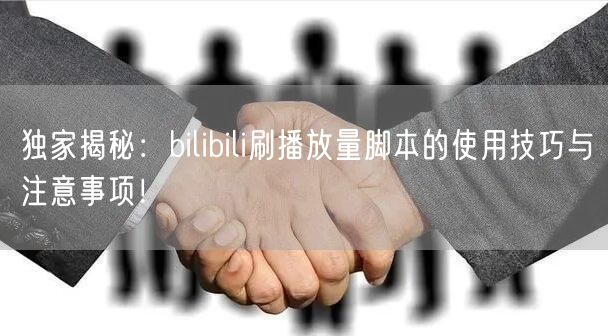 独家揭秘：bilibili刷播放量脚本的使用技巧与注意事项！