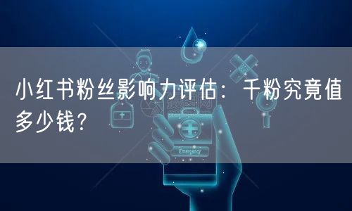 小红书粉丝影响力评估：千粉究竟值多少钱？
