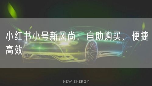 小红书小号新风尚：自助购买，便捷高效